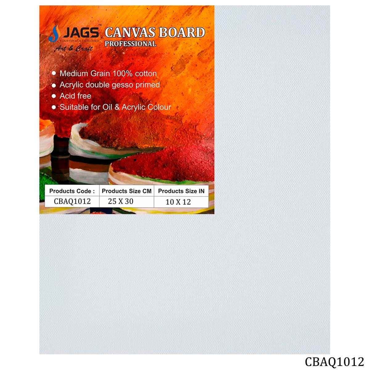 10X12 Inch Rectangle White Canvas Board Artist Quality CBAQ1012