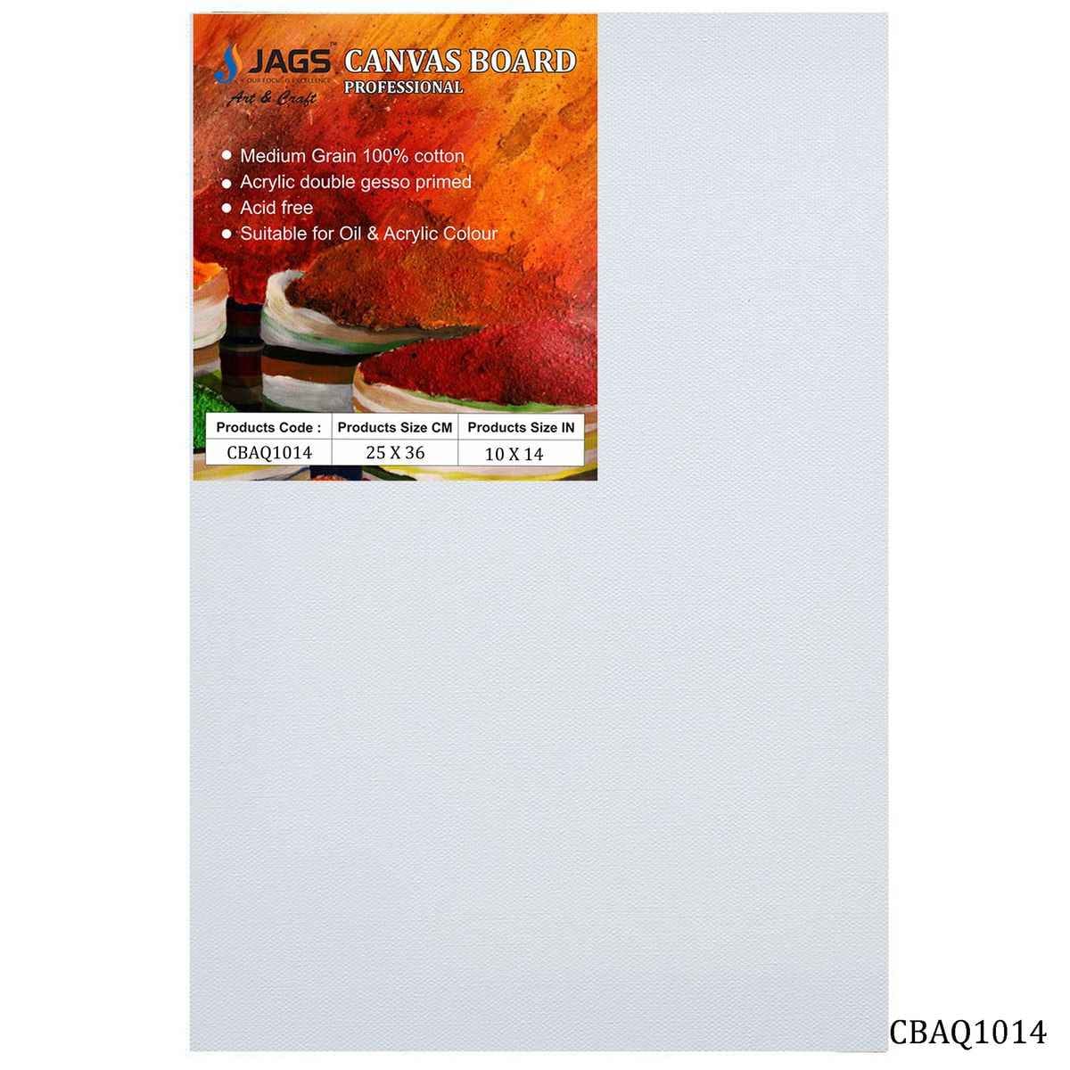 10X14 Inch Rectangle White Canvas Board Artist Quality CBAQ1014