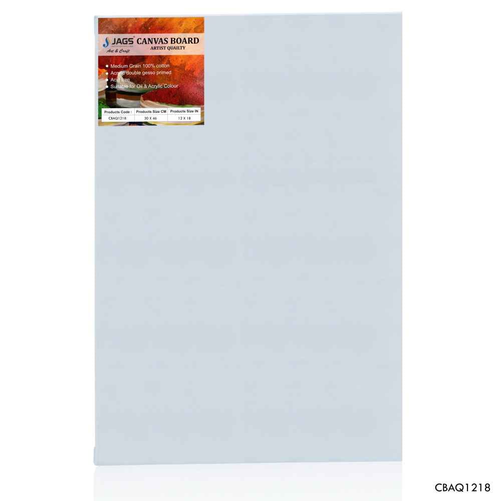 12X18 Inch Rectangle White Canvas Board Artist Quality CBAQ1218