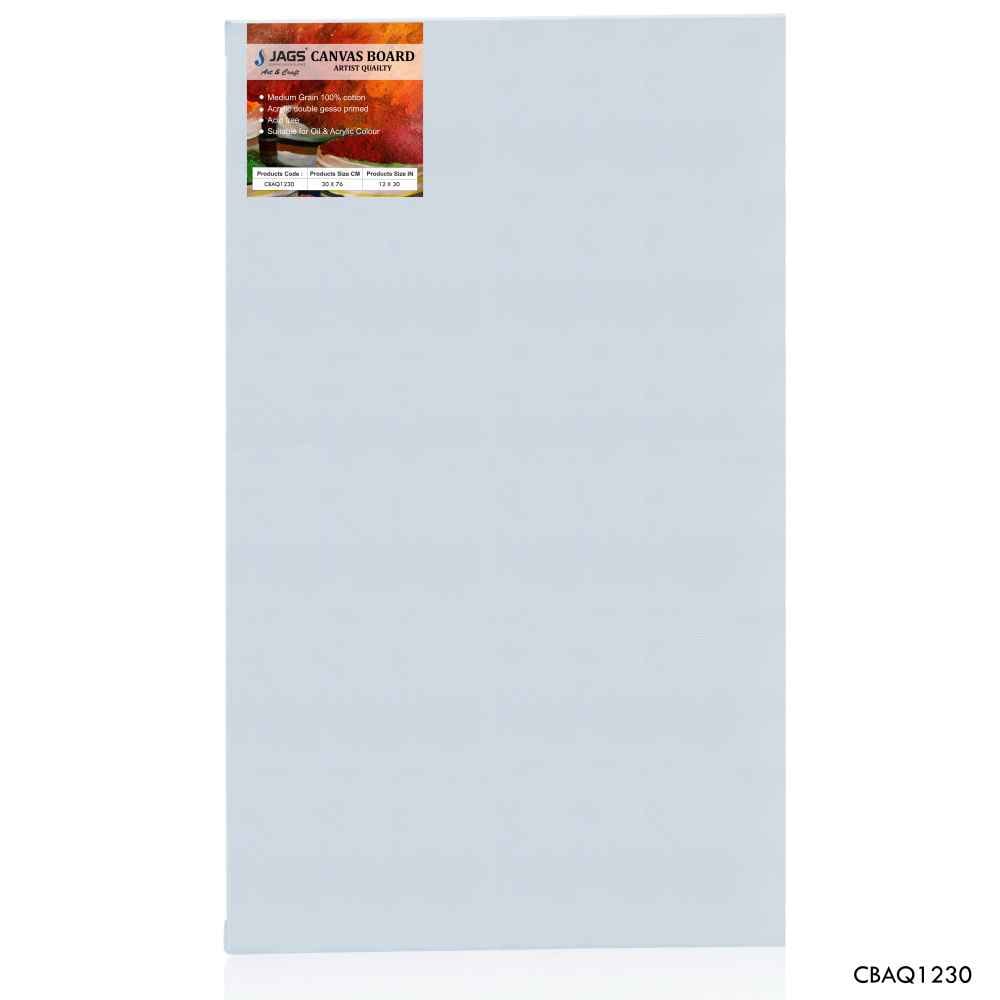 12X30 Inch Rectangle White Canvas Board Artist Quality CBAQ1230