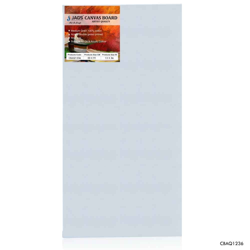 12X36 Inch Rectangle White Canvas Board Artist Quality CBAQ1236