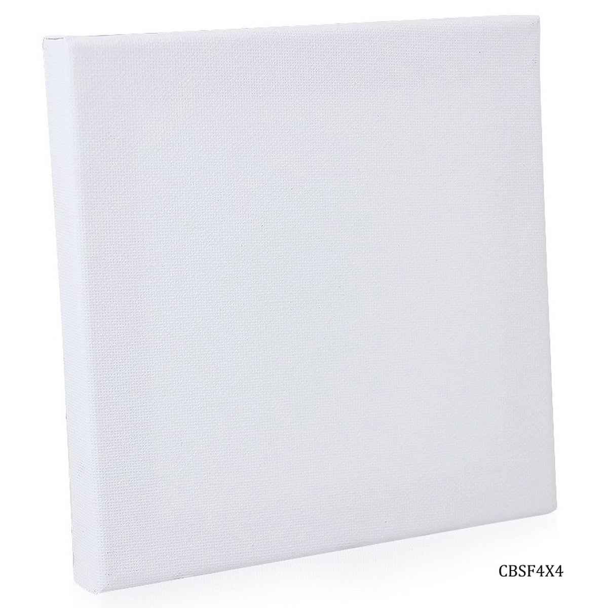4X4 Inch White Stretched Canvas With Frame Board CBSF4X4