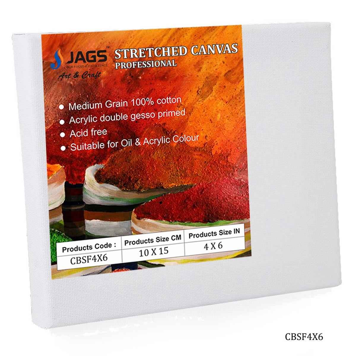 4X6 Inch White Stretched Canvas With Frame Board CBSF4X6
