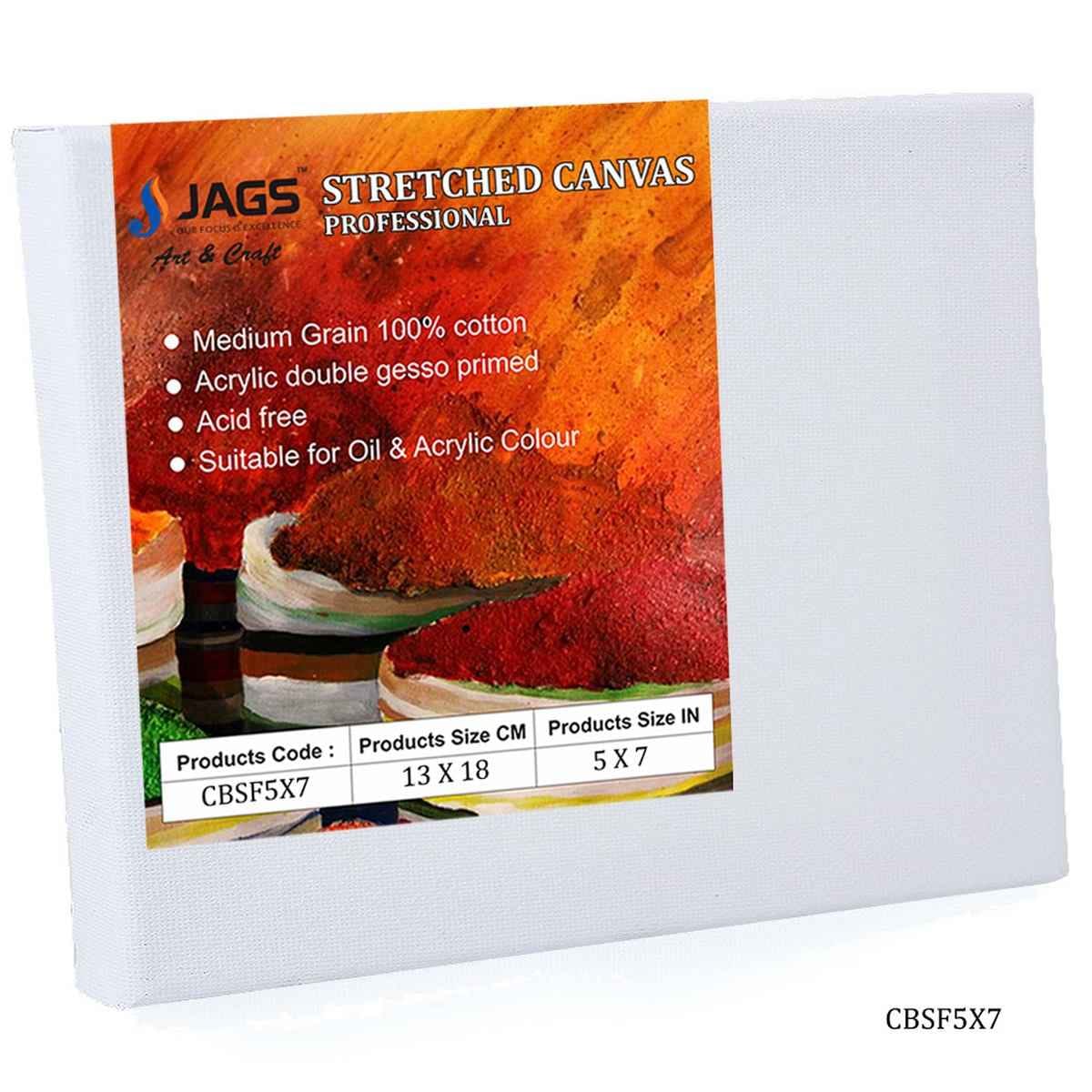 5X7 Inch White Stretched Canvas With Frame Board CBSF5X7