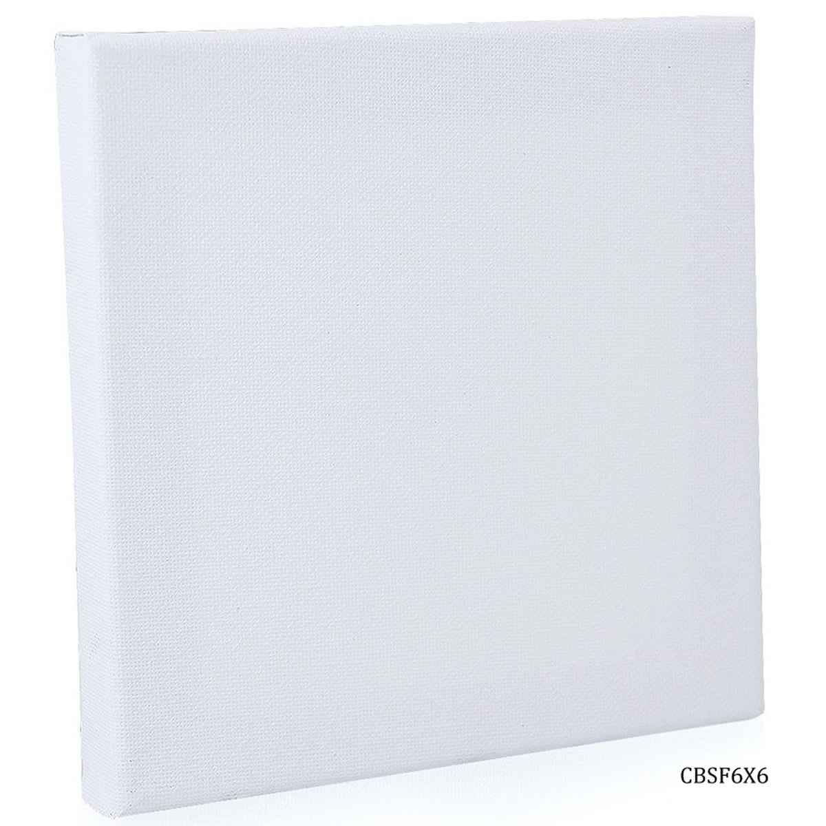 6X6 Inch White Stretched Canvas With Frame Board CBSF6X6
