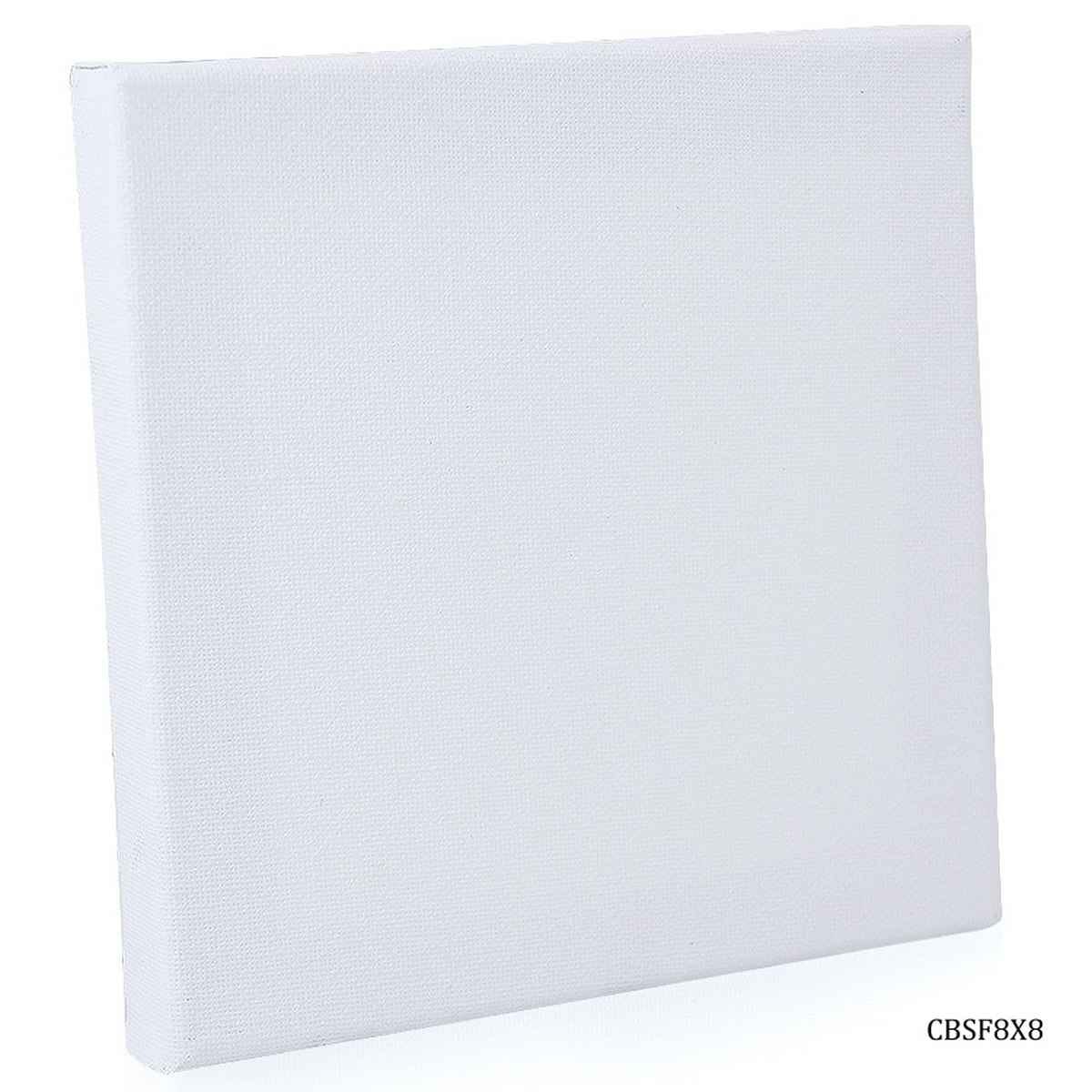 8X8 Inch White Stretched Canvas With Frame Board CBSF8X8