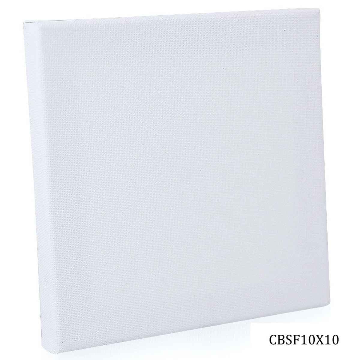 10X10 Inch White Stretched Canvas With Frame Board CBSF10X10