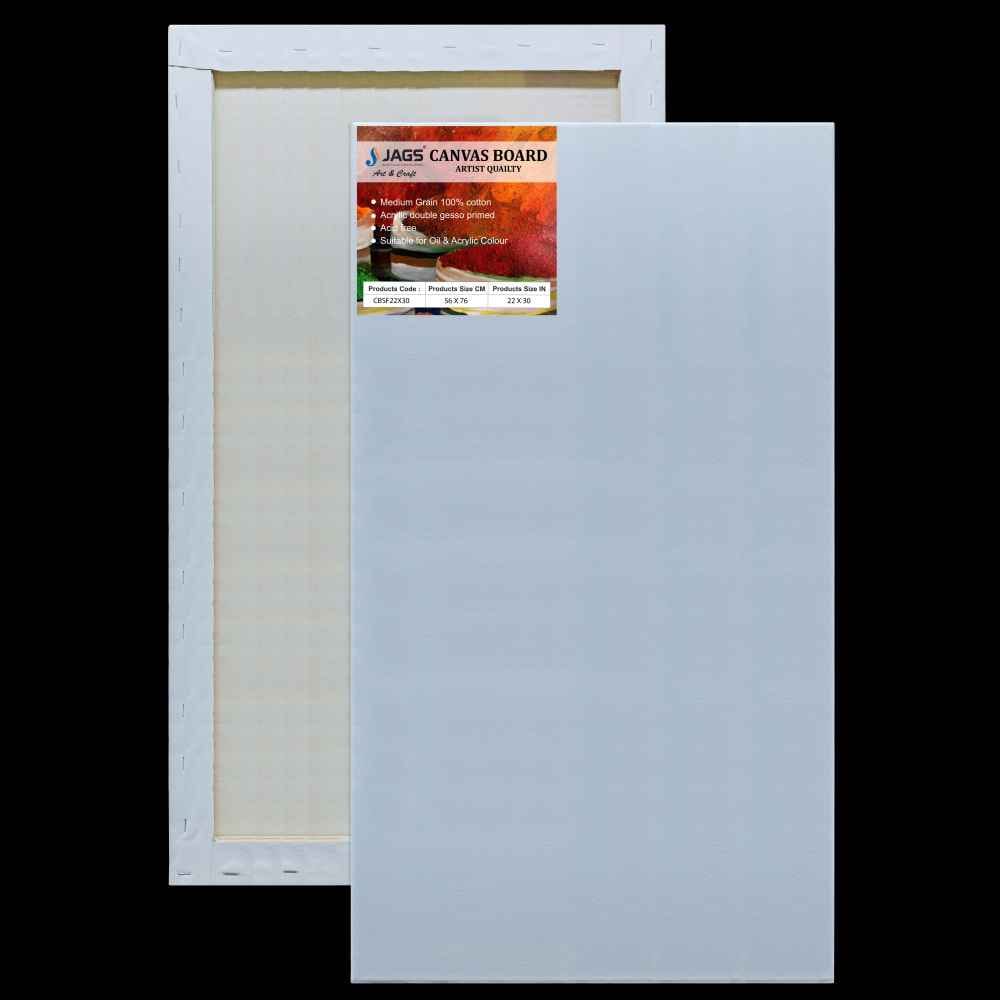 22X30 Inch White Stretched Canvas With Frame Board CBSF22X30