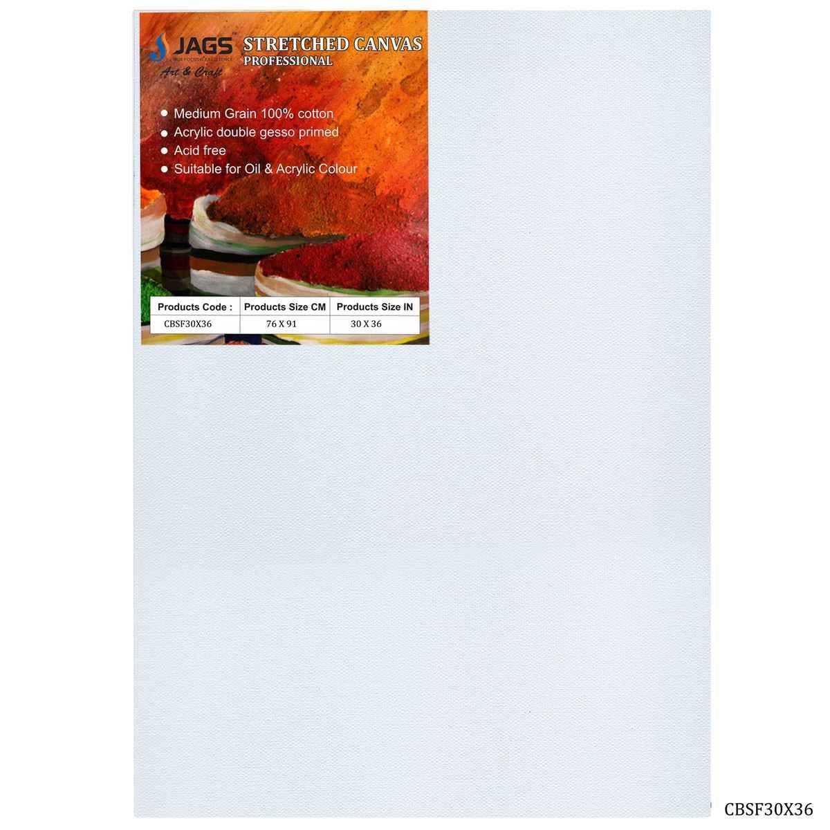 30X36 Inch White Stretched Canvas With Frame Board CBSF30X36