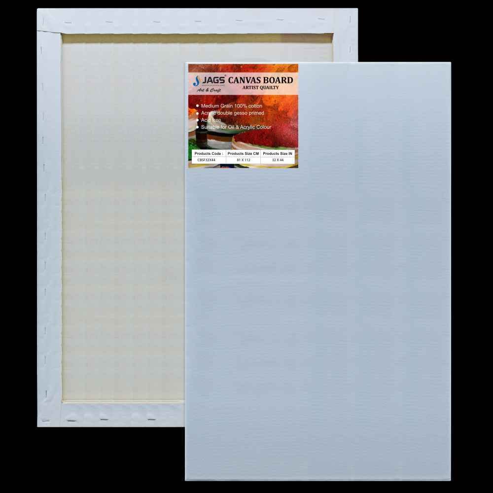 32X44 Inch White Stretched Canvas With Frame Board CBSF32X44
