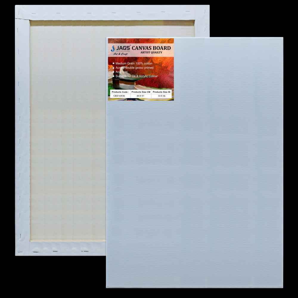33X36 Inch White Stretched Canvas With Frame Board CBSF33X36