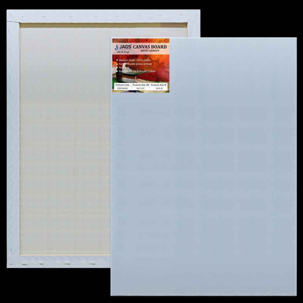 36X42 Inch White Stretched Canvas With Frame Board CBSF36X42