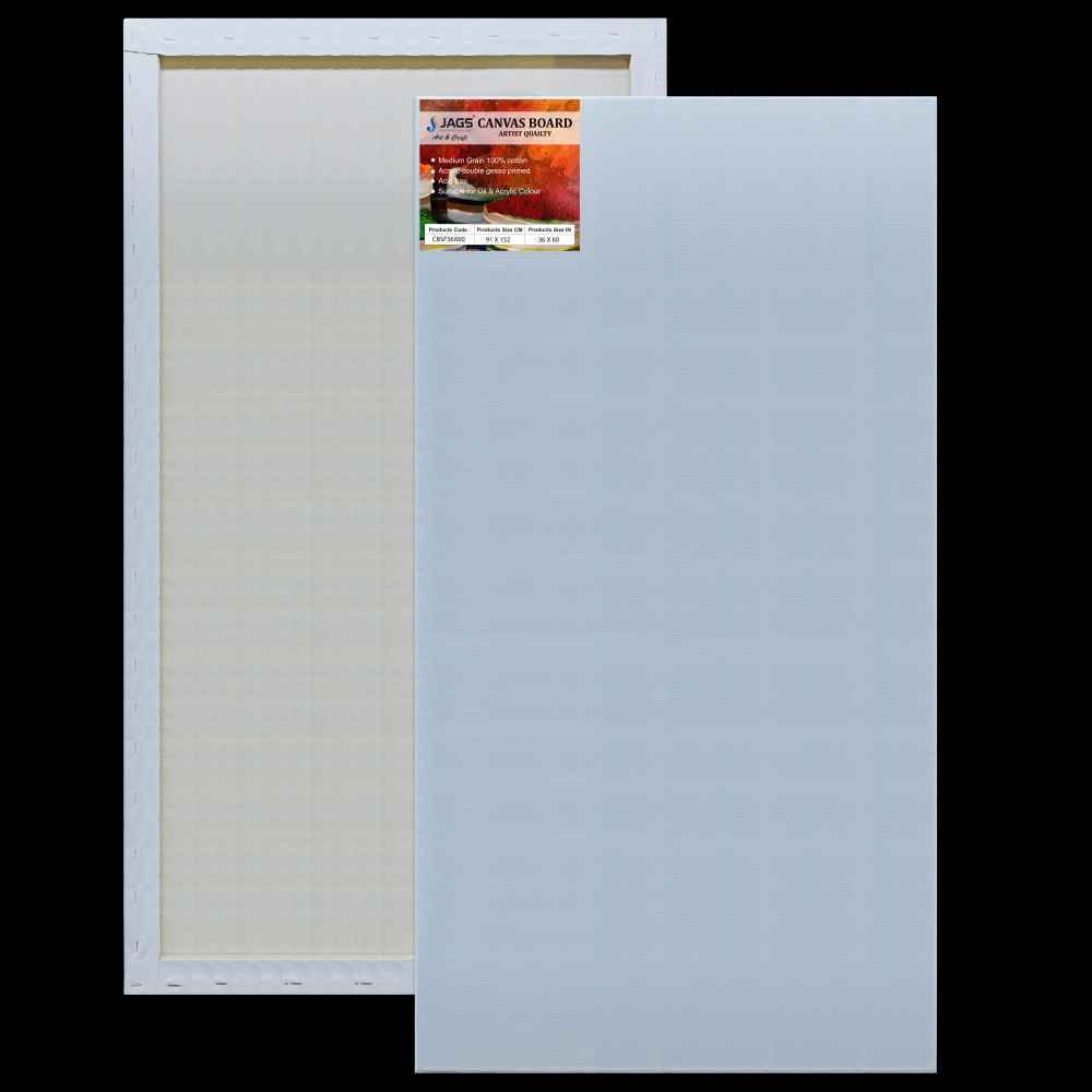 36X60 Inch White Stretched Canvas With Frame Board CBSF36X60