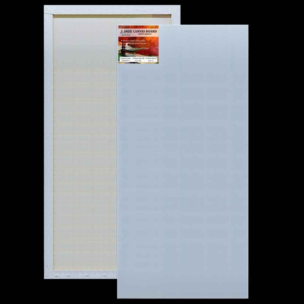 36X72 Inch White Stretched Canvas With Frame Board CBSF36X72