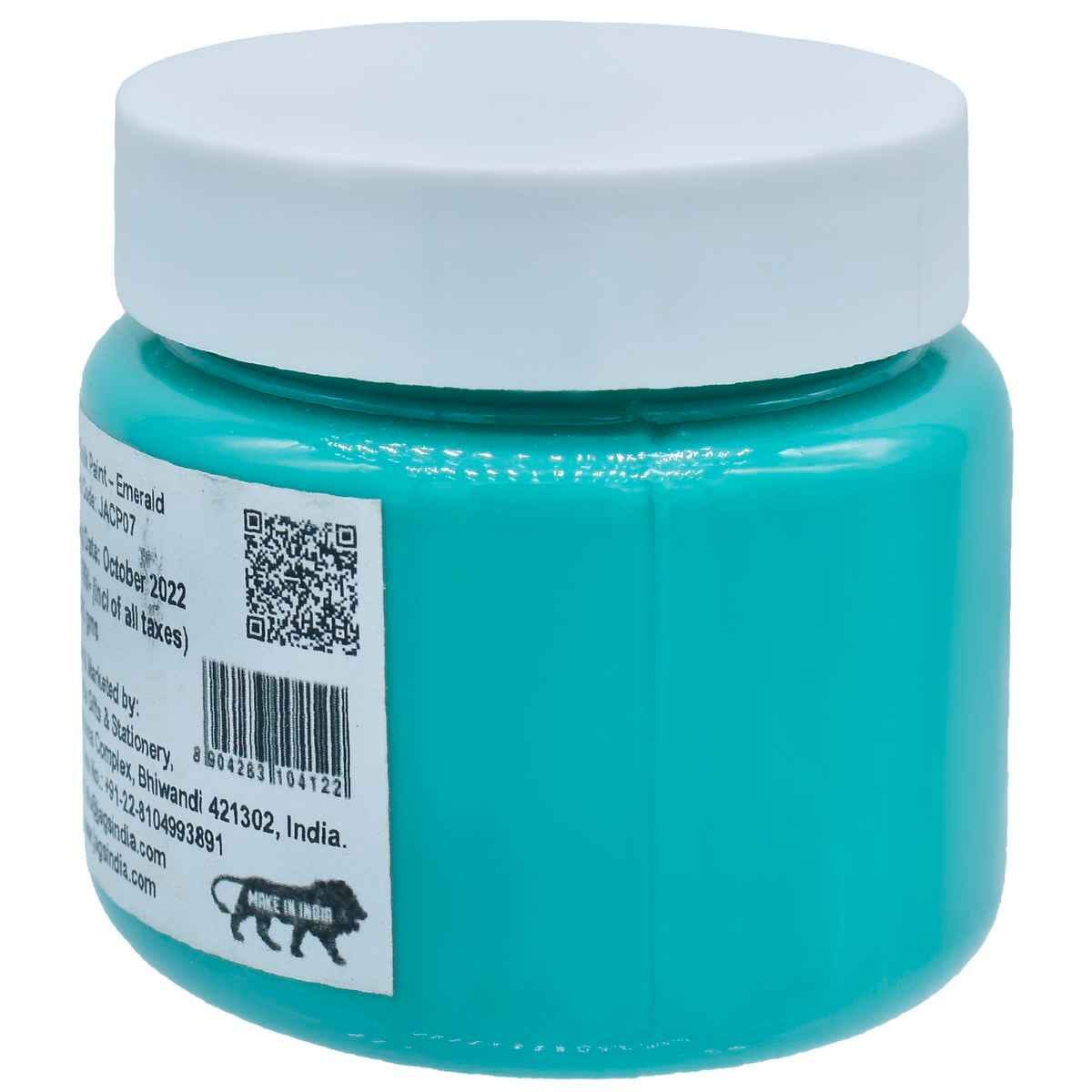 Art Chalk Paint 4.4Oz 125 gms for Crafting and DIY Projects Ect Emerald JACP07