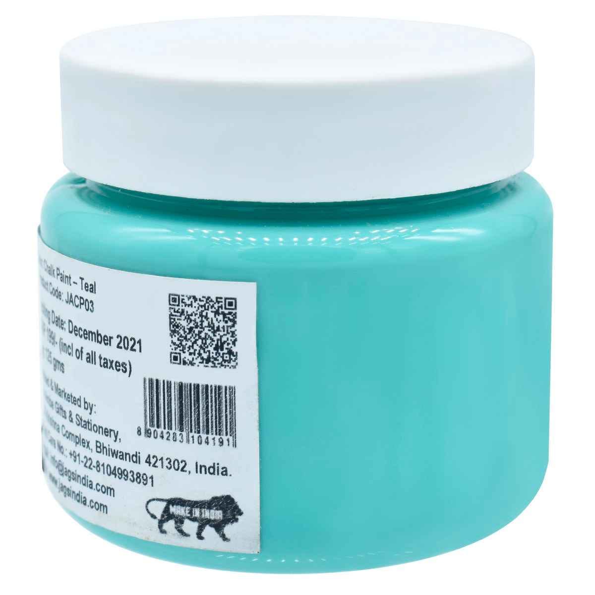 Art Chalk Paint 4.4Oz 125 gms for Crafting and DIY Projects ect Teal JACP03