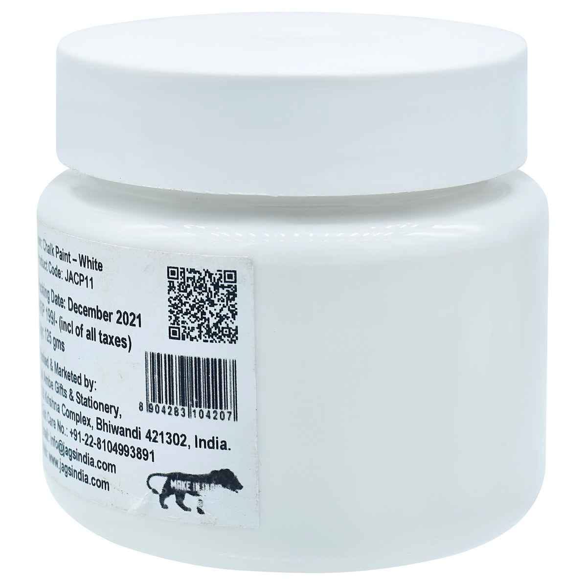 Art Chalk Paint 4.4Oz 125 gms for Crafting and DIY Projects ect White JACP11