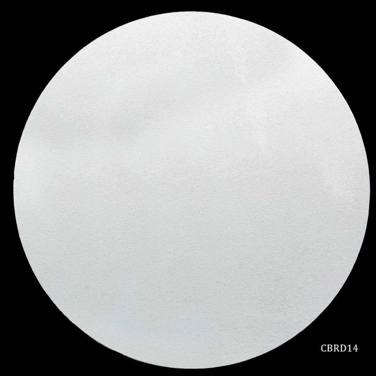 14 Inch Round White Stretched Canvas With Frame Board CBRD14