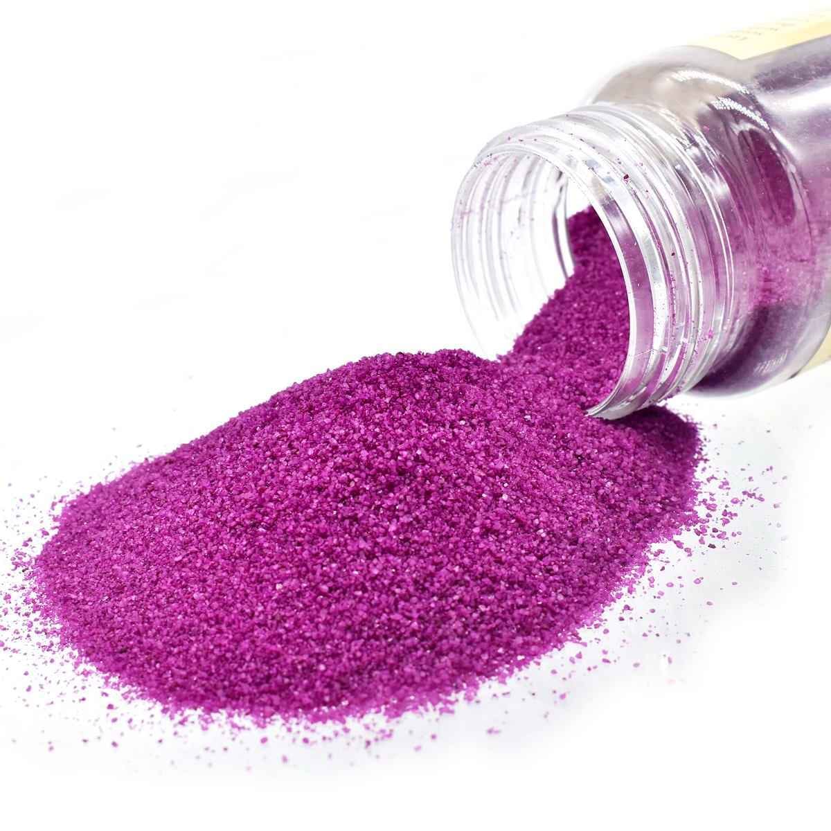 Coloured Sand 160 gms Dark Magenta No 8 Use in vases, jewellery, sand art and more. JCSDME08