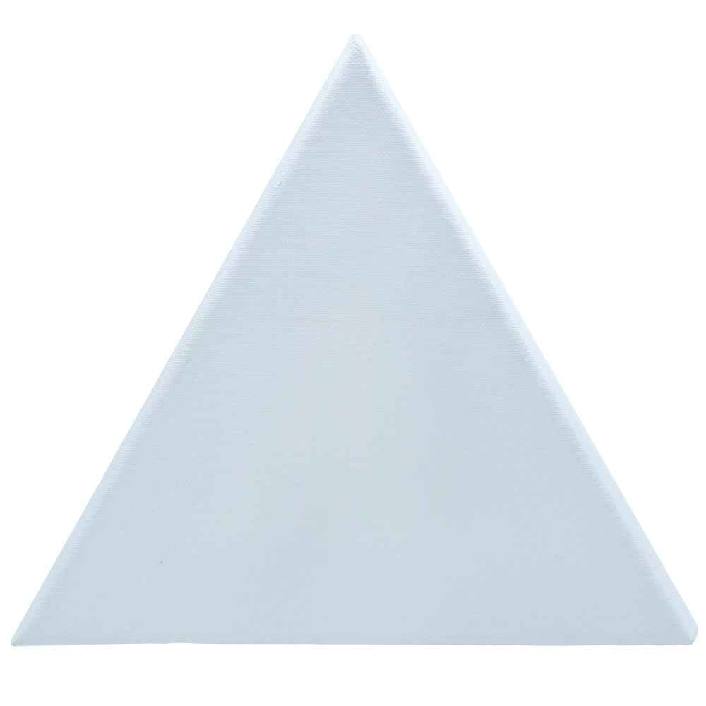 18 Inch Triangle White Stretched Canvas With Frame Board CBSFTE18