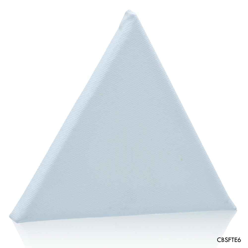 6 Inch Triangle White Stretched Canvas With Frame Board CBSFTE6