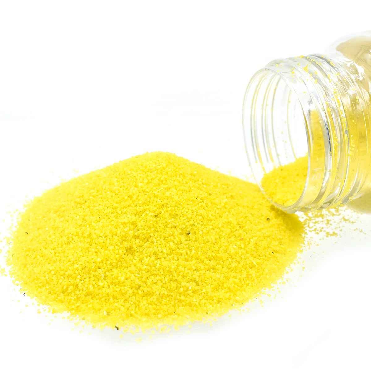 Coloured Sand 160 gms Yellow No 3 Use in vases, jewellery, sand art and more JCSYW03