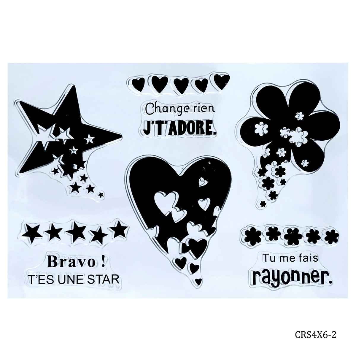 Clear Rubber Stamp 4X6 02 CRS4X6-2