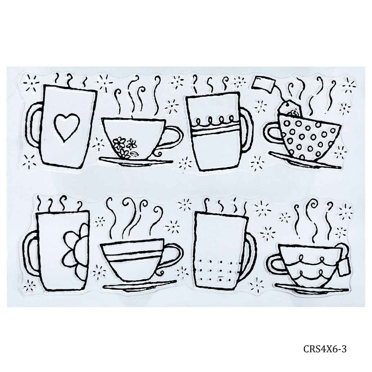 Beverages Clear Rubber Stamp 4*6 03 CRS4X6-3
