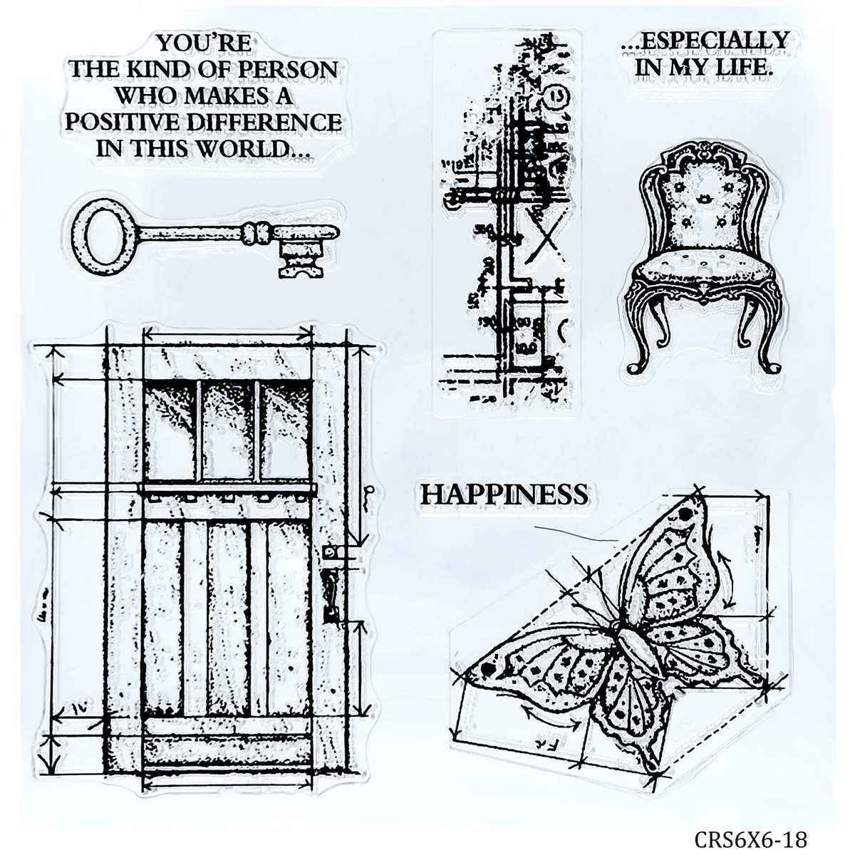 Clear Rubber Stamp 6*6 018 CRS6X6-18
