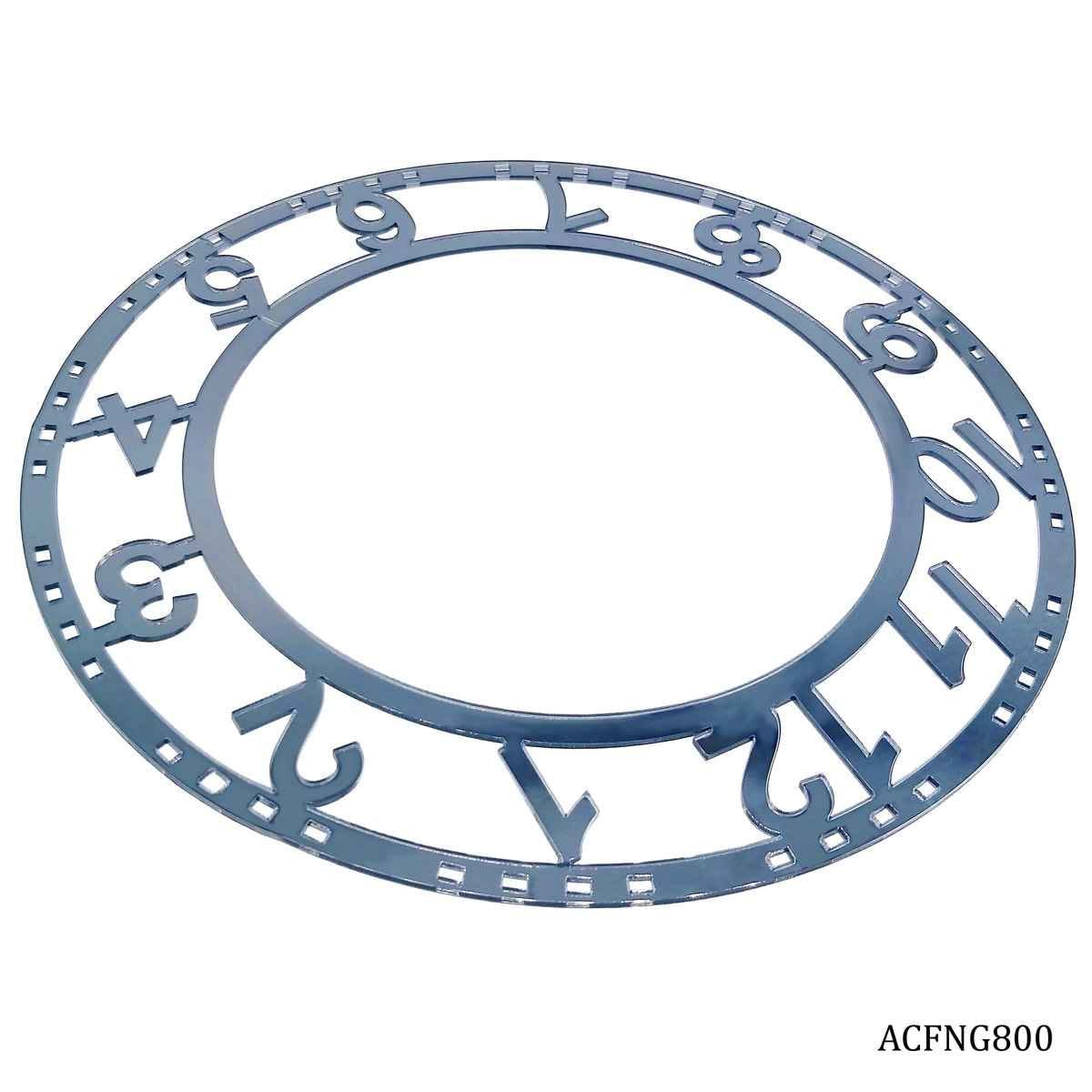 8 Inch Acrylic Clock Number Frame Grey ACFNG800