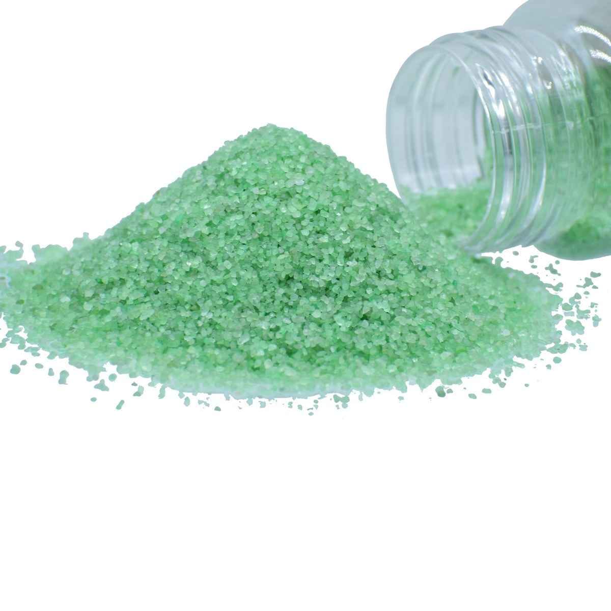 Coloured Sugar Sand 150 gms Light Green use in decoration, or use our sand to create a beautiful painting JCS150LGN