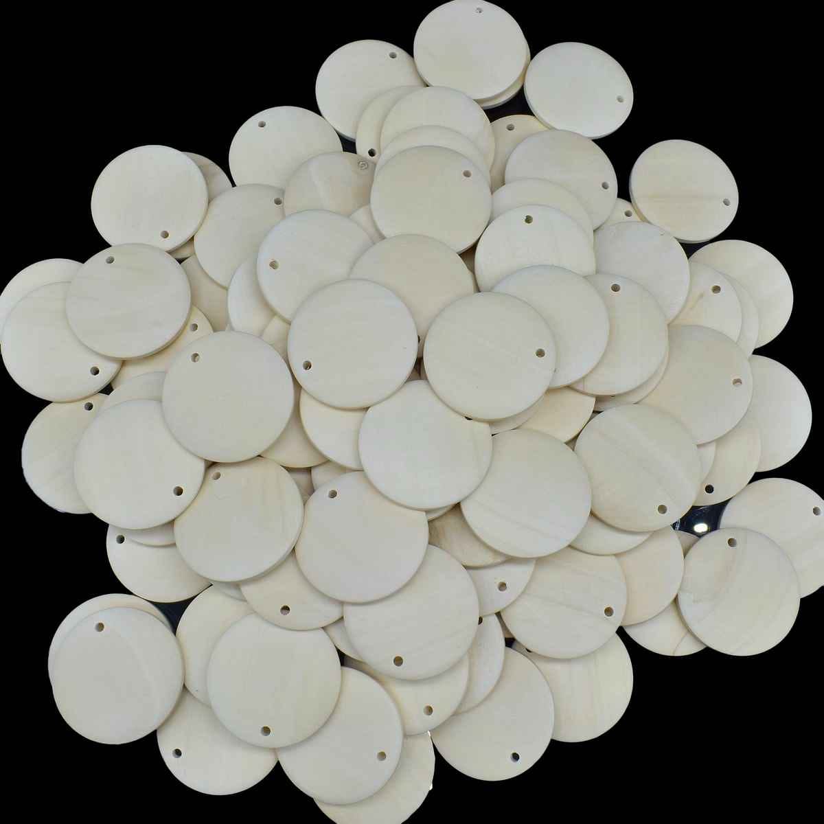 Crafts Decorative Wooden Pendant Plain Medium 100 pcs 30MM DWPP01