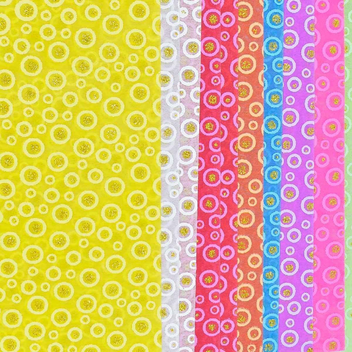 A4 Non Woven Paper Glitter Polka Dot NO-2472 Pack of 10 Sheet WF-4