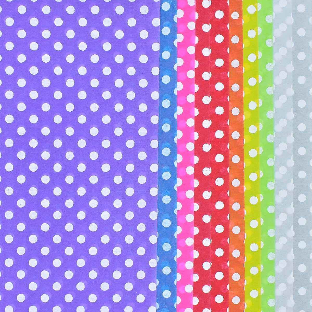 A4 Non Woven Paper Polka Dot NO-2701 Pack of 10 Sheet WF-7