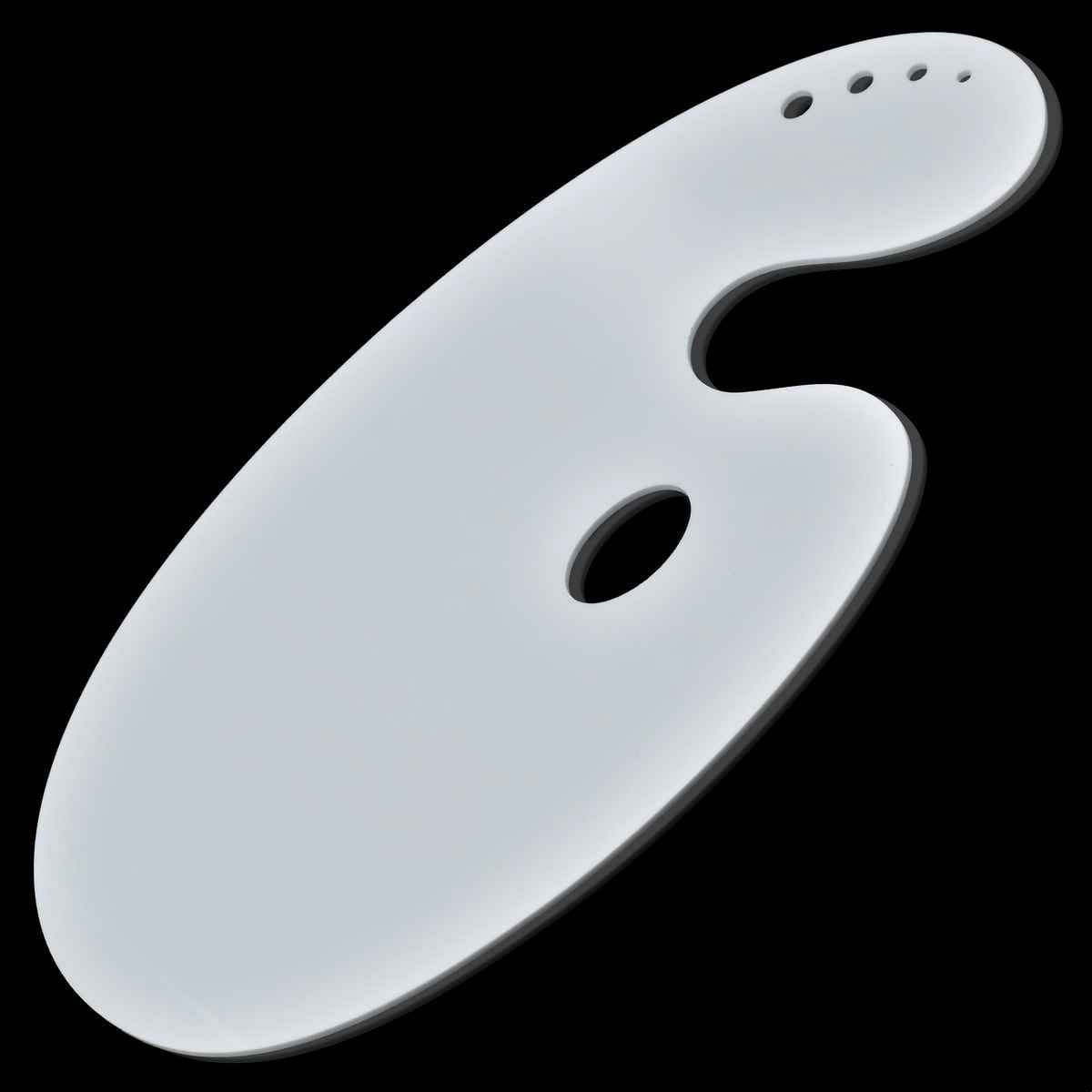 Acrylic Palette White Oval Big 15X9 AP9 JAGSAPW9