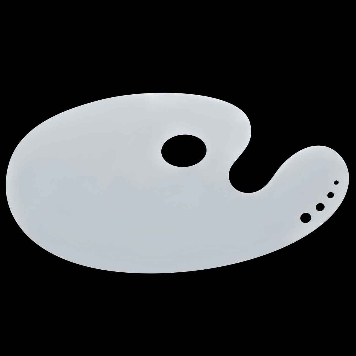 Acrylic Palette White Oval Small 13X7 JAGSAPW7
