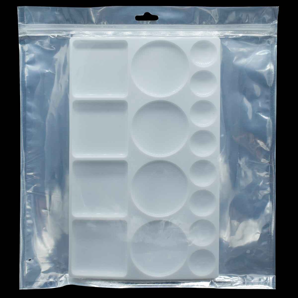 Colour Mixing Plate Rectangle Medium 16 compartments Size 27x16x1 Cm DS462