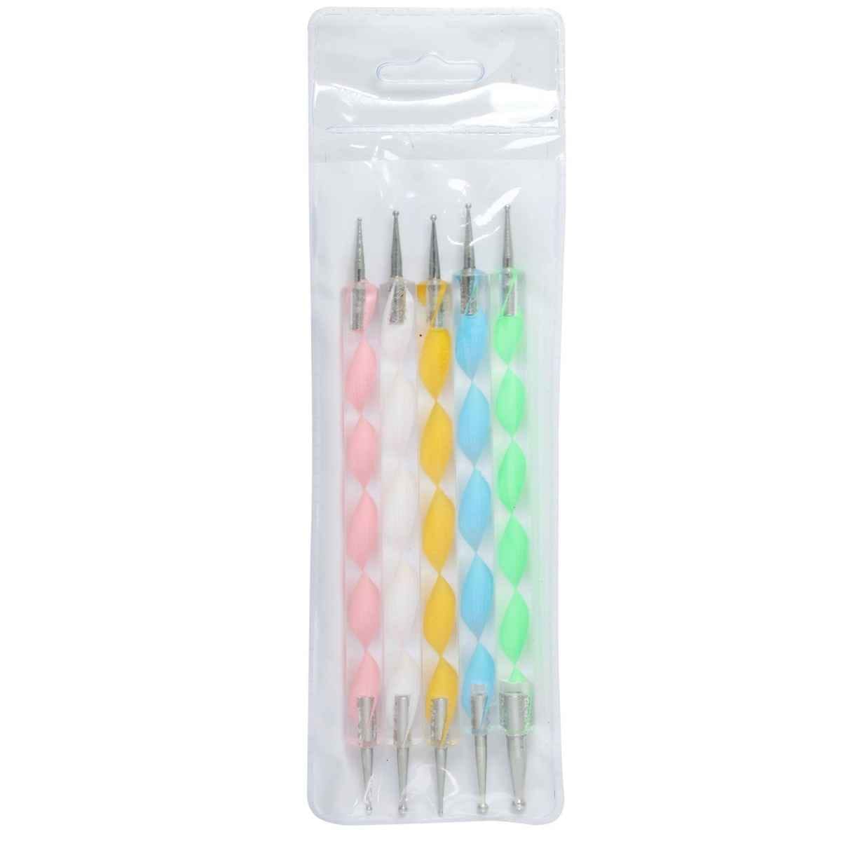 Crafts Emboss Tool 5 Pcs Set, 2 Way dotting pens, Plastic T-134