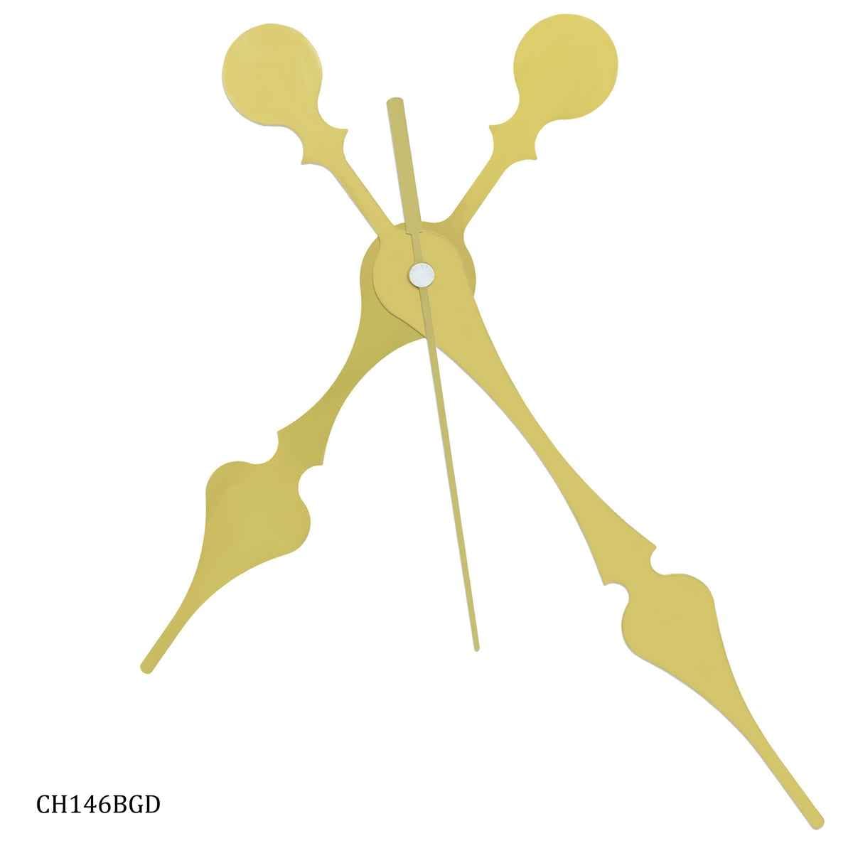 Gold Metal Clock Hands Set Big Jumbo Minutes hand 16 cm, Hour Hand 12 cm CH146BGD