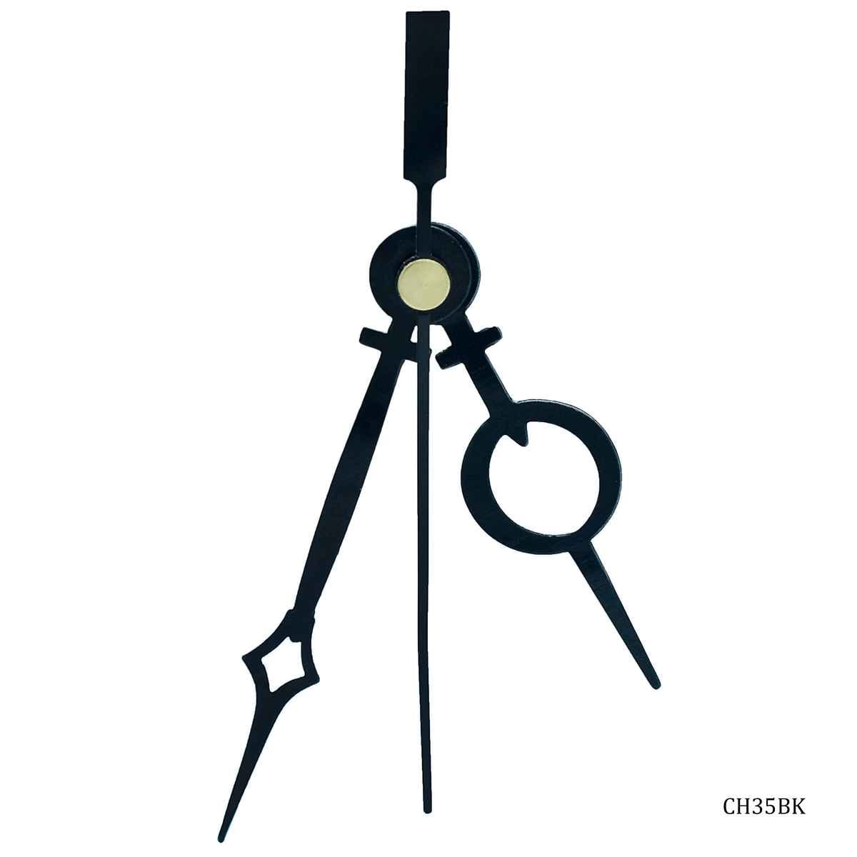 Metal Kajal Black Clock Hands Set Small CH35BK