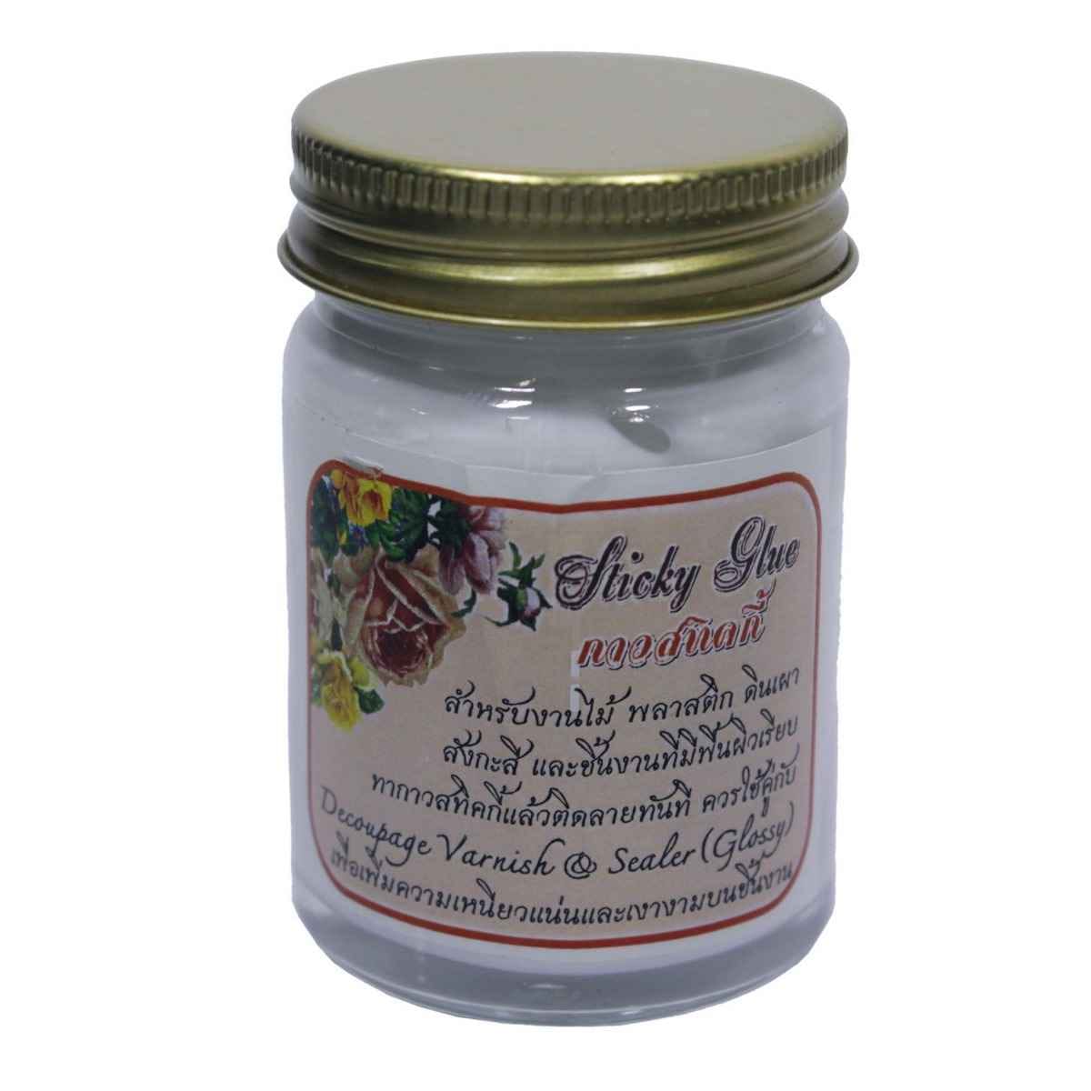 Crafts Decoupage Varnish Sealer & Glossy Bottle of 100 ml STICKYGLU