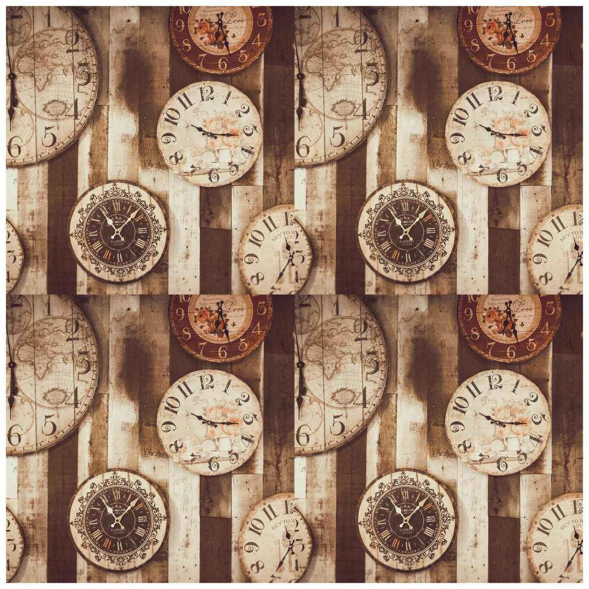 Crafts Decoupage Paper 3 Vintage Clock Pack of 3 Sheets JDPG-27