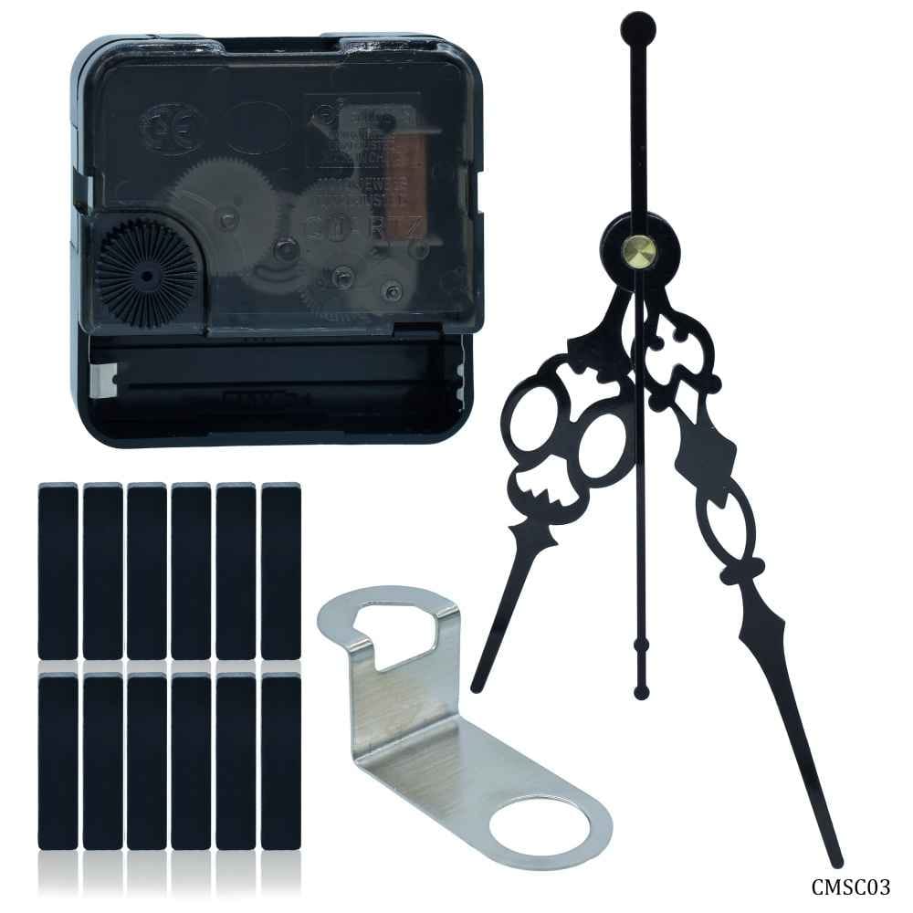 Clock Making Kit 3 | Black | Clock Hands, Machine, Numbers & Hook CMSC03