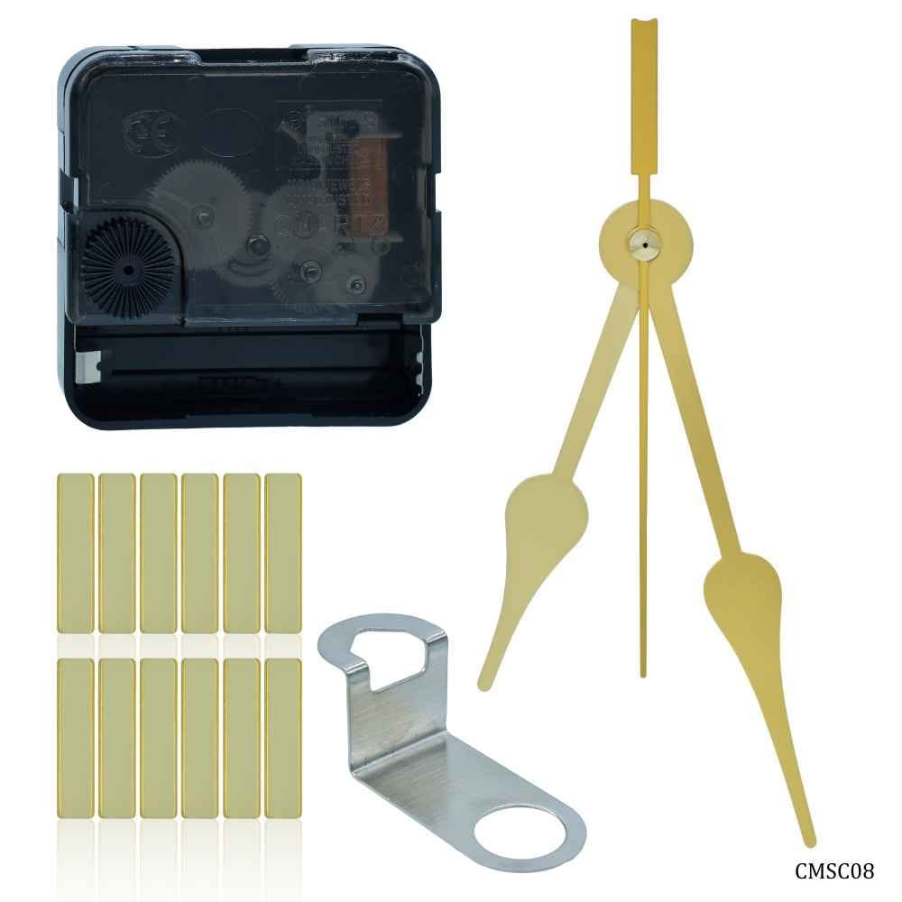 Clock Making Kit 8 | Gold| Clock Hands, Machine, Numbers & Hook CMSC08