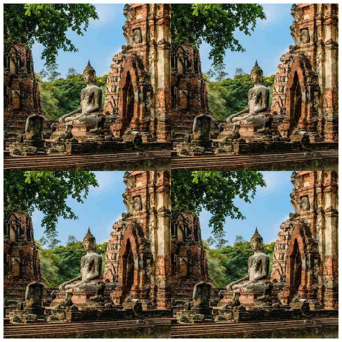 Crafts Decoupage Paper Gautam Lord Buddha Pack of 3 Sheets, size 298 x 298 mm, JDPG-10
