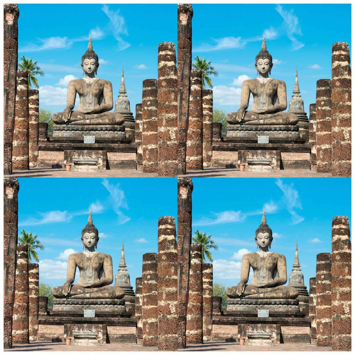 Crafts Decoupage Paper Gautam Lord Buddha Pack of 3 Sheets, Size 298 x 298 mm,JDPG-14