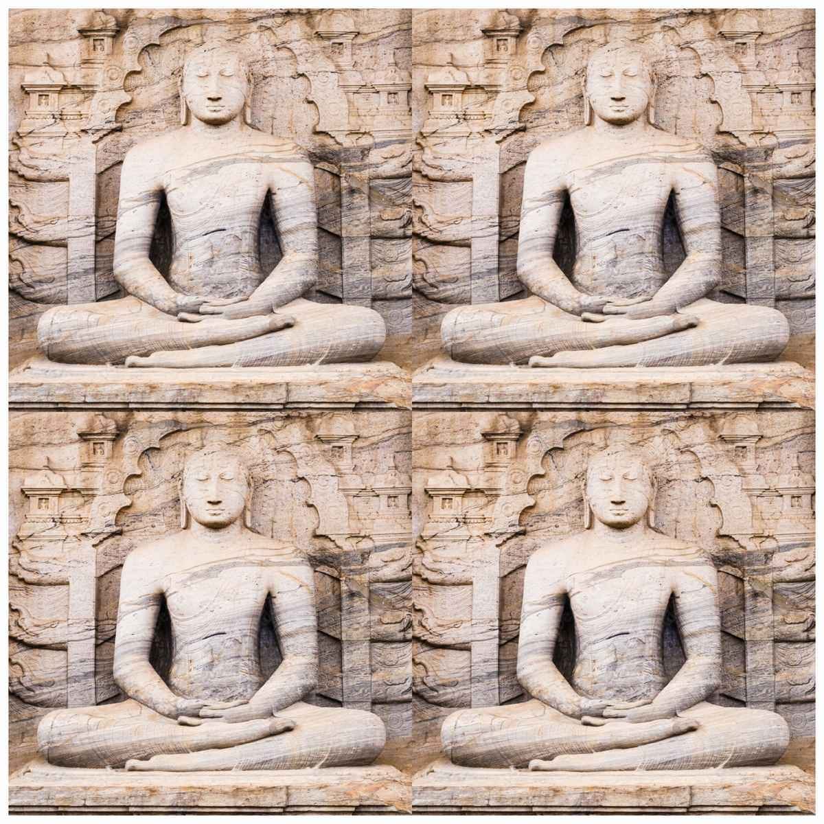 Crafts Decoupage Paper Gautam Lord Buddha Pack of 3 Sheets, Size 298 x 298 mm,JDPG-5