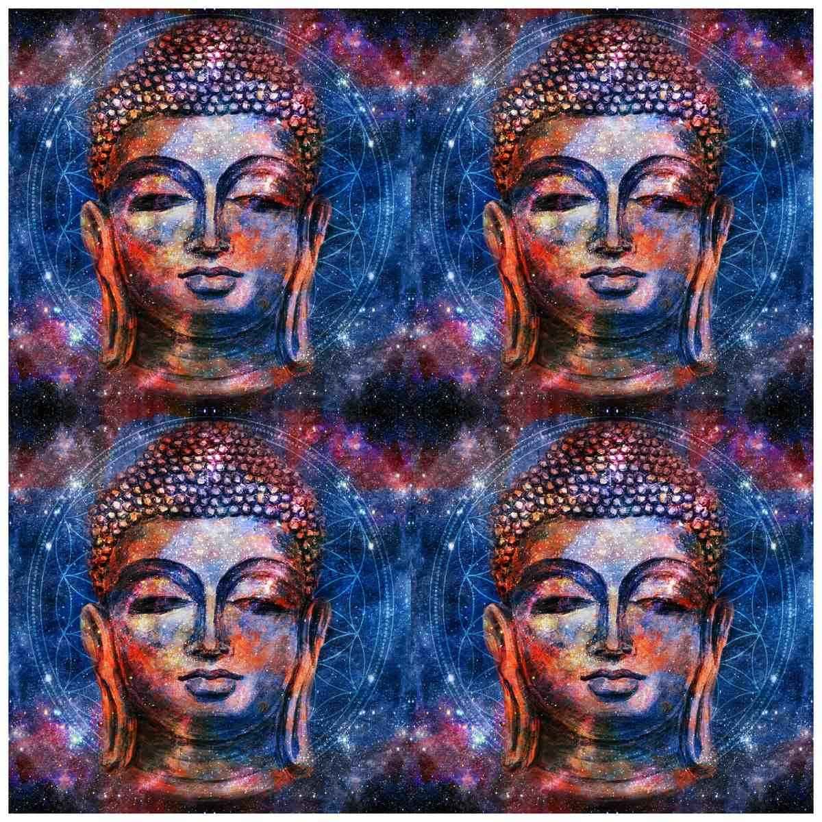 Crafts Decoupage Paper Gautam Lord Buddha Pack of 3 Sheets, Size 298 x 298 mm, JDPG-7