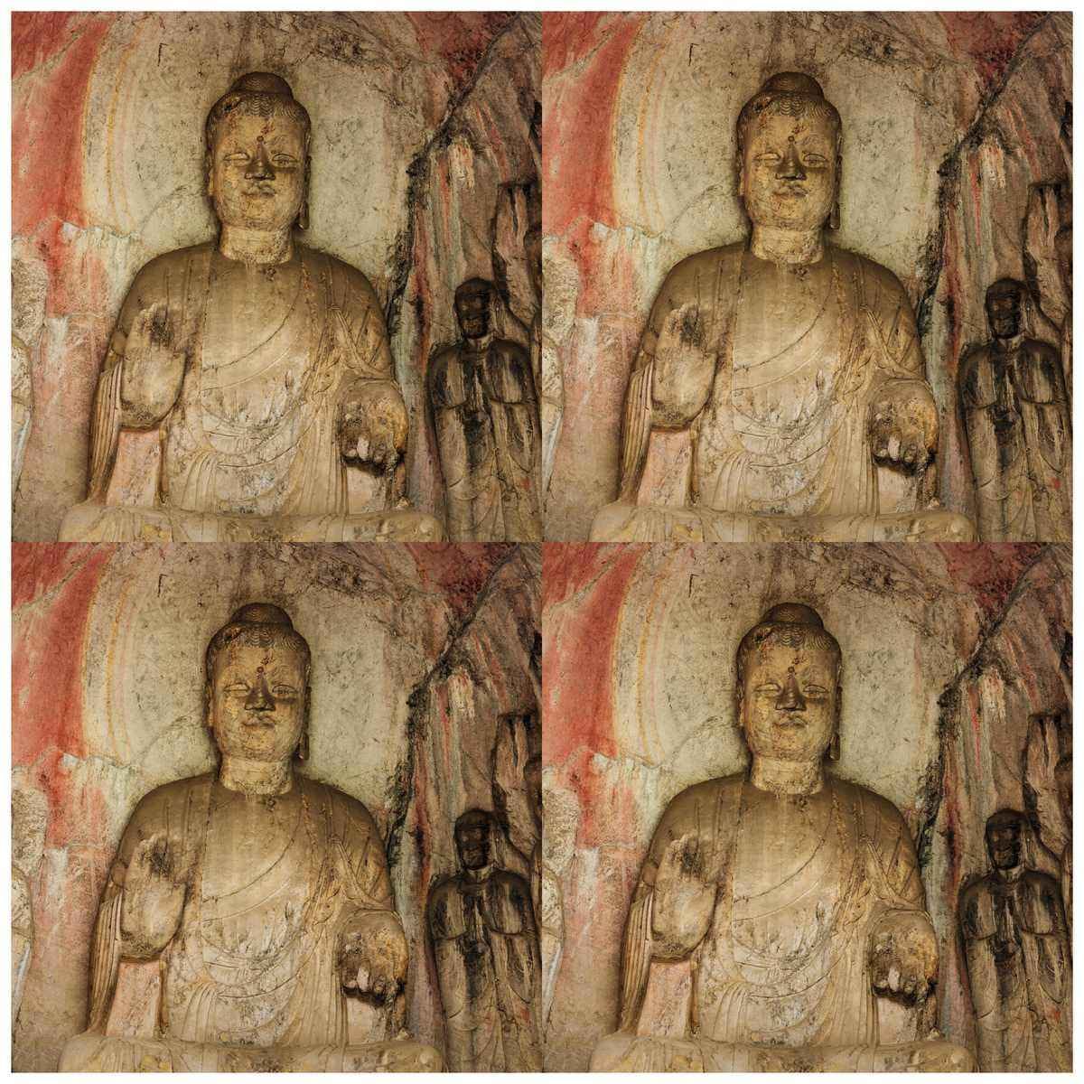 Crafts Decoupage Paper Gautam Lord Buddha Pack of 3 Sheets, Size 298 x 298 mm, JDPG-8