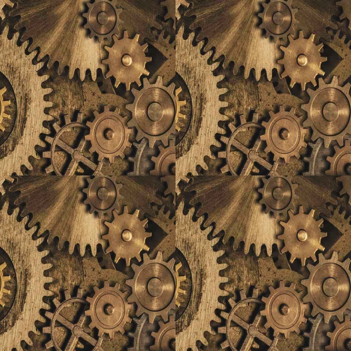 Crafts Decoupage Paper Multi Gear Pack of 3 Sheet, Size 298 x 298 mm, JDPG-1